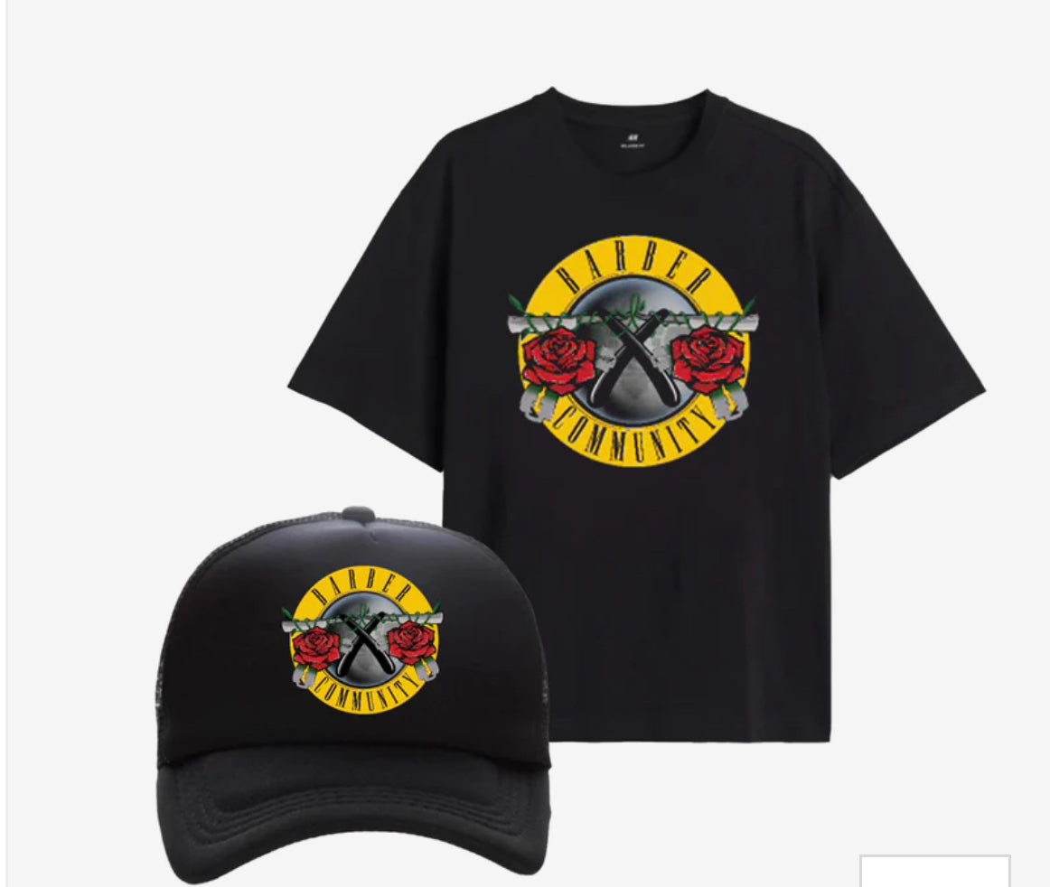 Blades and Roses - T Shirt and Trucker Hat Combo